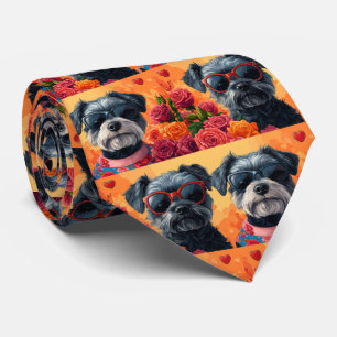 Corbata Terrier de la Bahía de Chesapeake Corazones Rosas 