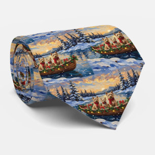 Corbata Terrier de trigo de capa suave Navidad Barco Fiest