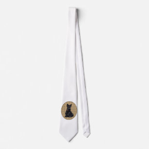 Corbata Terrier escocés sobre cuadros escoceses