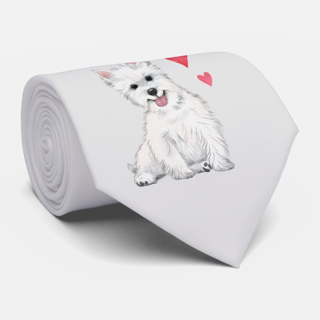 Corbata Terrier West Highland Blanco Westie (Enrollado)