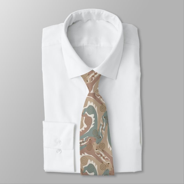 Corbata Teselaje de Hares giratorios estilizados 6b NT (Atado)