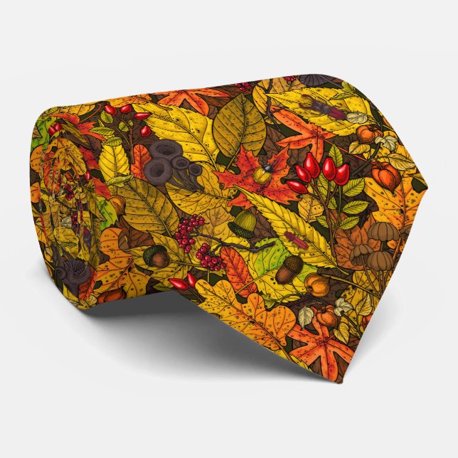 Corbata Tesoros de otoño (Enrollado)