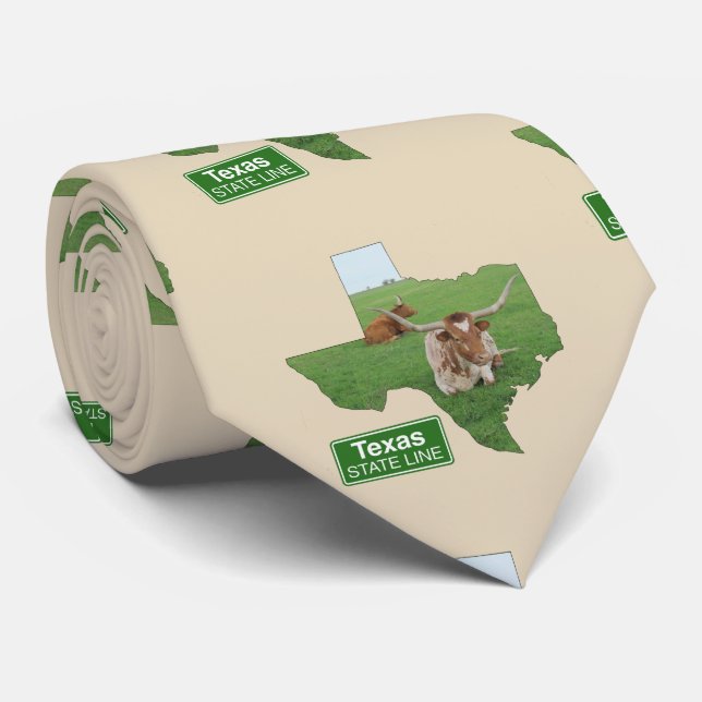 Corbata Texas Shape Y Longhorn Steer (Enrollado)