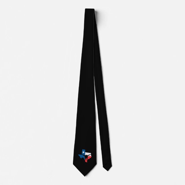 Corbata Texas State Flag Longhorn silueta (Anverso)
