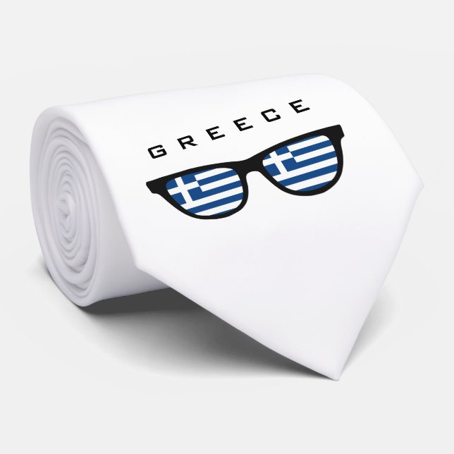 Corbata Texto de las sombras de Grecia y lazo de encargo (Enrollado)