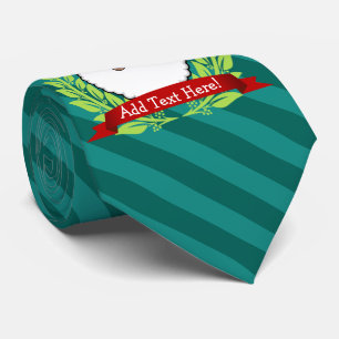 Corbata Texto étnico alegre del personalizado de Santa