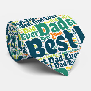 Corbata Texto verde mejor papá que nunca
