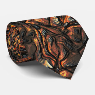 Corbata Textura arrugada marrón con manchas y grietas quem