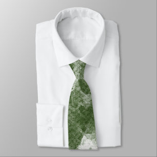 Corbata Textura de acuarela moderna de oliva profunda