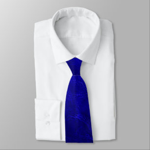 Corbata textura de cuero azul brillante