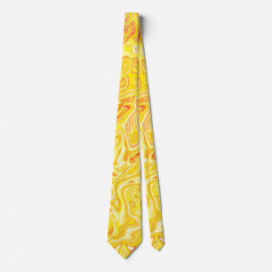 Corbata Textura de mármol amarillo limón miel Abstracto Lí