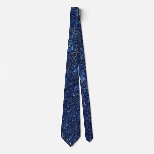 Corbata textura de mármol azul vibrante (Anverso)
