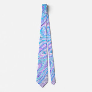 Corbata Textura de mármol azul violeta pintura líquida abs