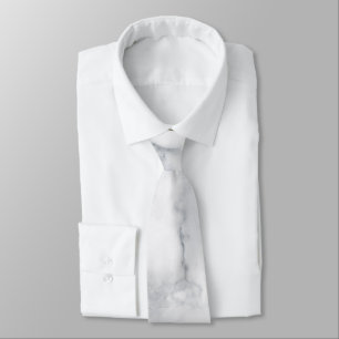 Corbata Textura de mármol blanco