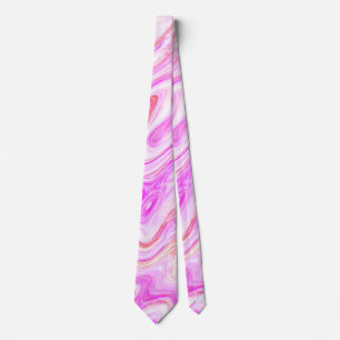 Corbata Textura de mármol rosa bebé Pintura líquida abstra