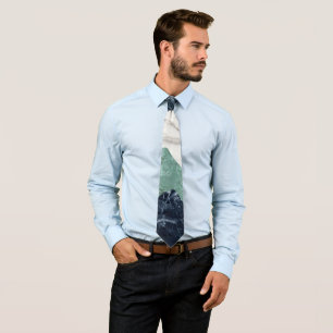 Corbata Textura de mármol verde negro