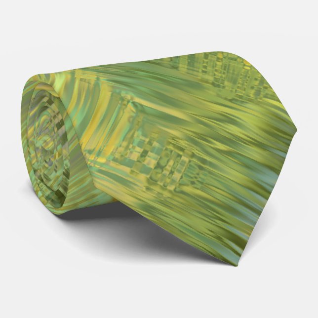 Corbata Textura de vidrio amarillo citrino (Enrollado)