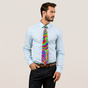 Corbata Textura iridiscente líquida del arco iris