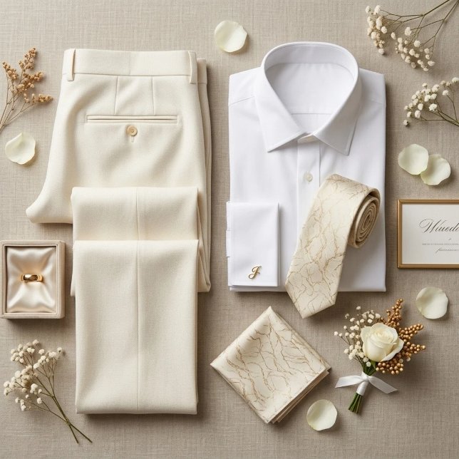 Corbata Textura marmoleada de crema marfil (Subido por el creador)
