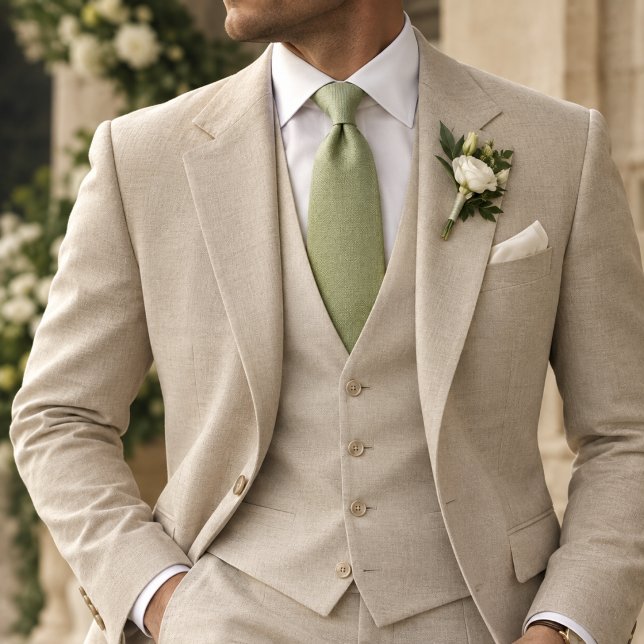 Corbata Textura tejida de lujo de pistacho (Subido por el creador)