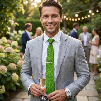 Corbata Texturizada de Césped Verde Realista Inspi