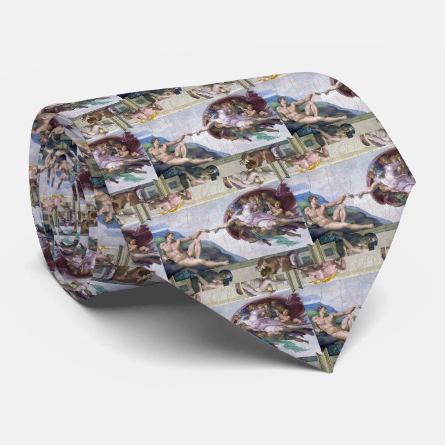 Corbata “ The Creation of Adam ” , Michelangelo (Enrollado)