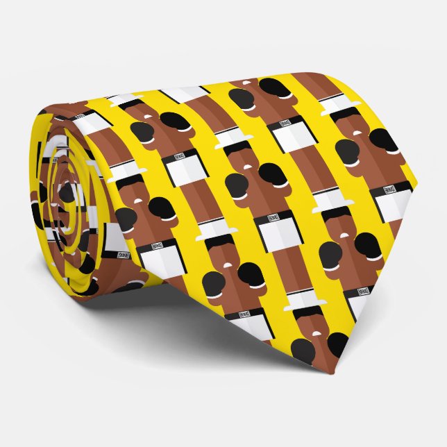 Corbata The Greatest – Boxing Legend Pattern Tie (Enrollado)
