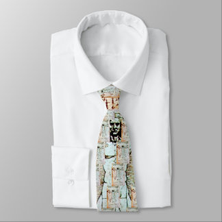 Corbata THE VITRUVIAN MAN , Antique Brown Parchment