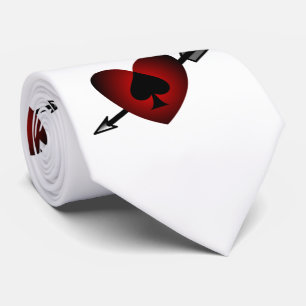 Corbata Thunder_Cove del espacio negro del corazón estúp