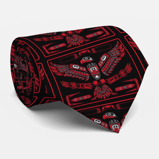 Corbata Thunderbird Native American Indian Symbol (Enrollado)
