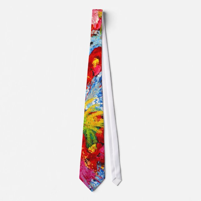 Corbata Tiaje de resumen floral (Anverso)