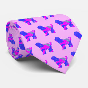 Corbata Tibetano Terrier Perro Pink Silhouette Pink Neck T