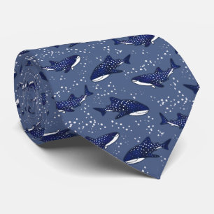Corbata Tiburón de ballena estrellado (oscuro)