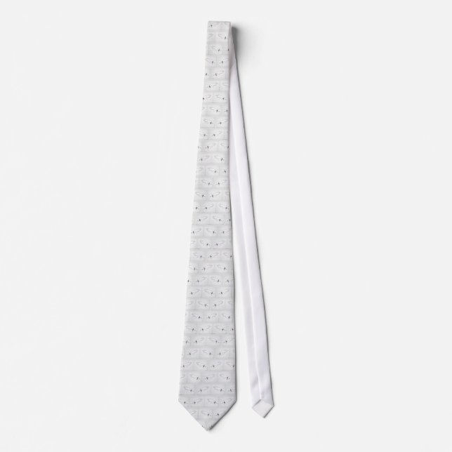 Corbata Tie - AJS Popper - Blanco (Anverso)