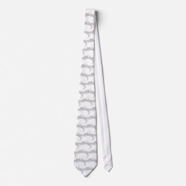 Corbata Tie Cicada - Blanco (Anverso)