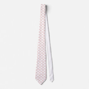 Corbata Tie - Corazón Rojo Beaded