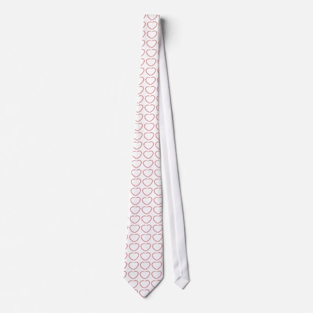 Corbata Tie - Corazón Rojo Beaded (Anverso)