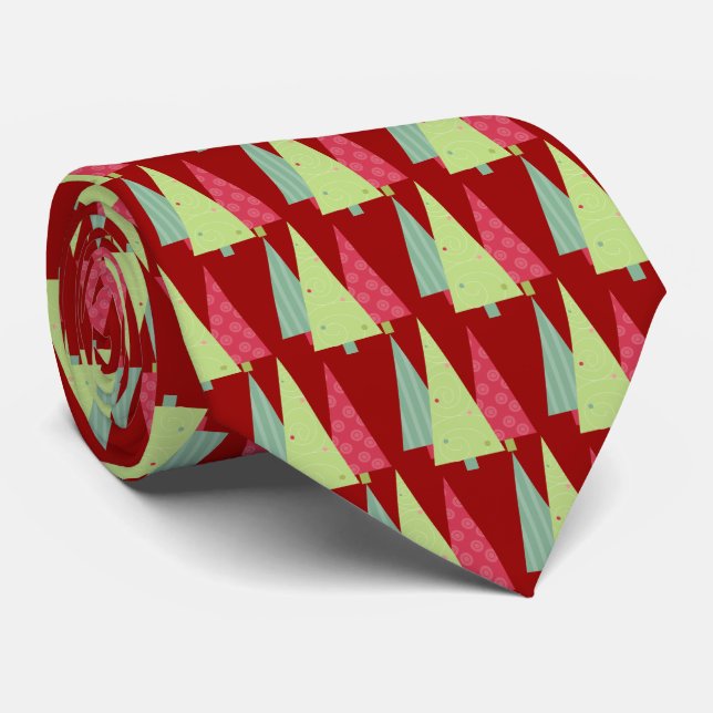 Corbata Tie de árboles de Navidad (Enrollado)