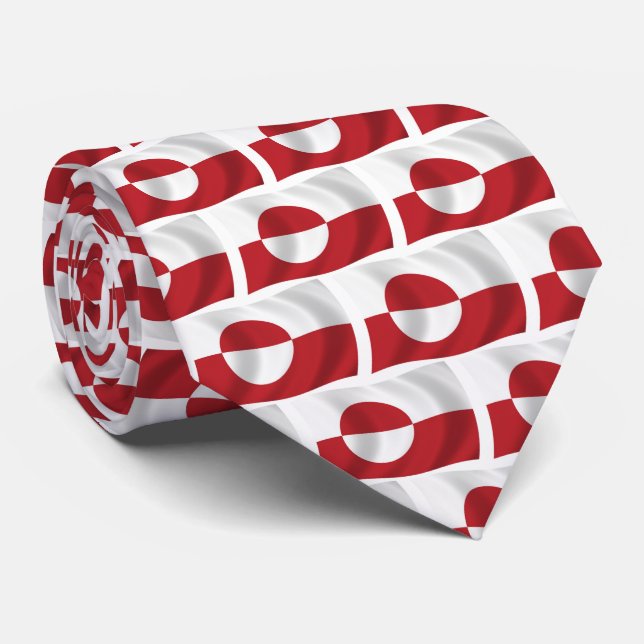 Corbata Tie de bandera de Groenlandia (Enrollado)