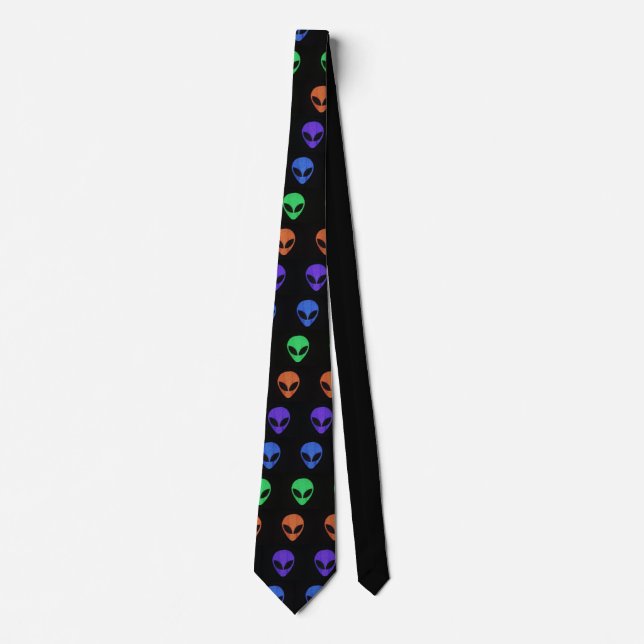 Corbata TIE DE CARA ALIEN multicolor (Anverso)
