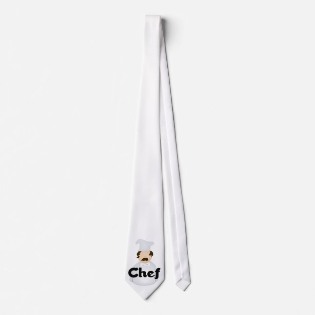 Corbata Tie de chef blanco (Anverso)