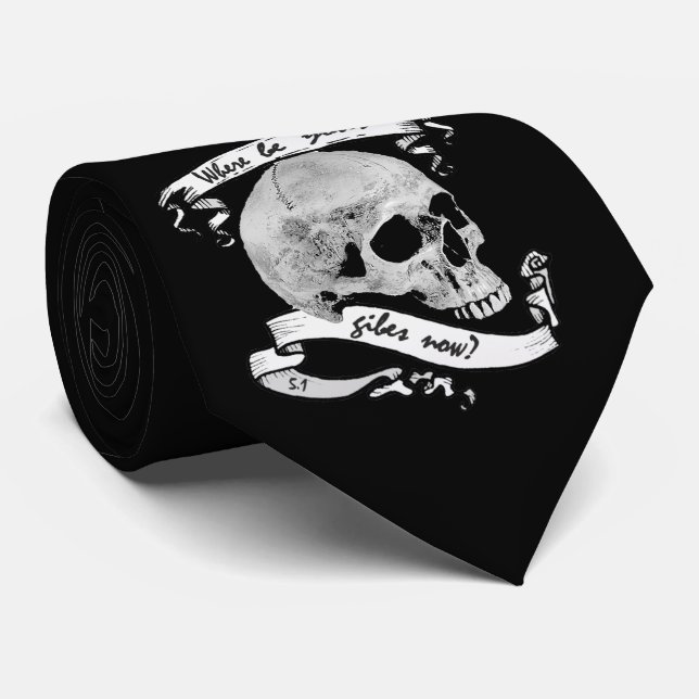 Corbata Tie de cráneo de Yorick (Enrollado)