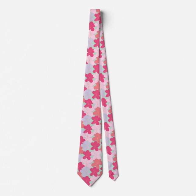 Corbata Tie de cuello - Azaleas (Anverso)