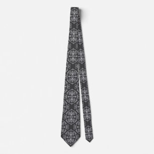 Corbata Tie de damasco negro para hombres