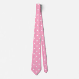 Corbata Tie de estrellas rosadas