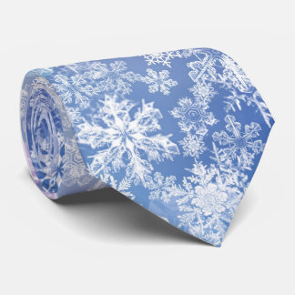 Corbata Tie de los hombres con copos de nieve