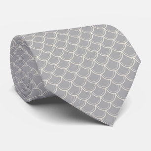 CORBATA TIE DE MENOS DE ESCALA DE MERMAID GRIS