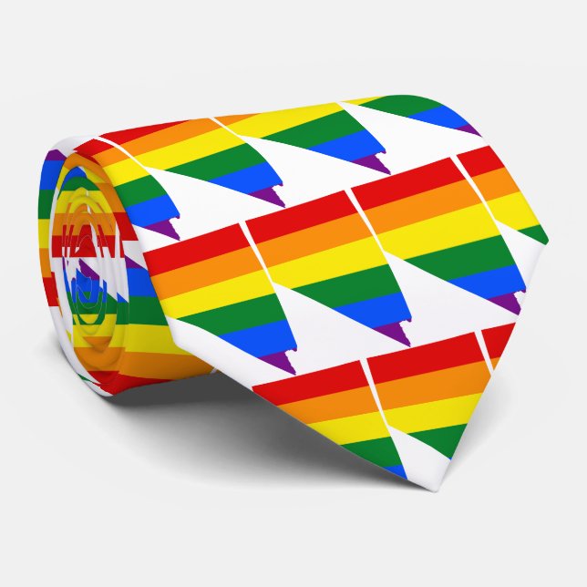 CORBATA TIE DE ORGULLO LGBTQ NEVADA (Enrollado)