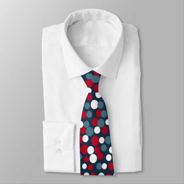 Corbata Tie de puntos patrióticos (Atado)