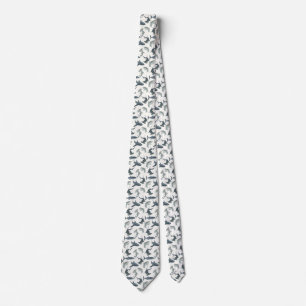 Corbata Tie de tiburón   Patrón de tiburón de color de agu